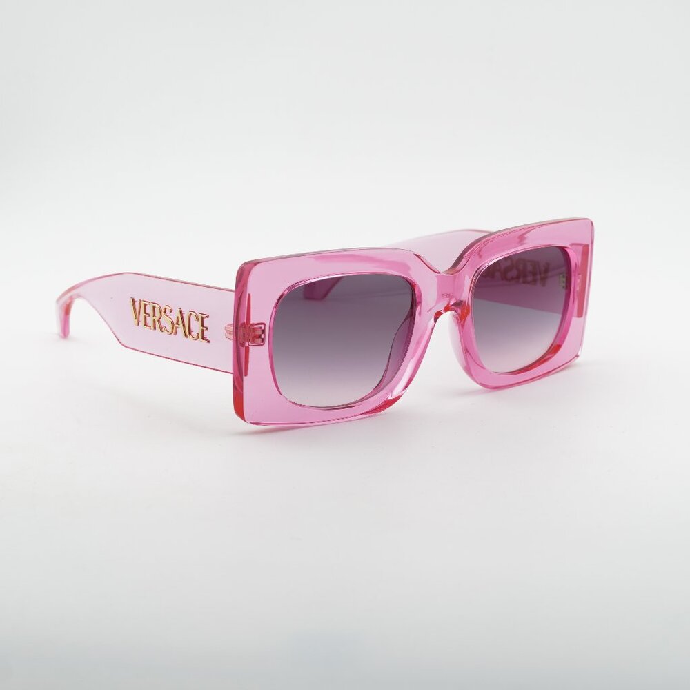 Versace VE4496U 5370/5M Sunglasses Pink Square Frame, Rose Grey Lenses